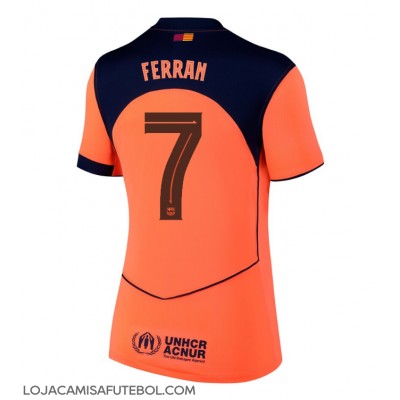 Camisa de Futebol Barcelona Ferran Torres #7 Equipamento Alternativo Mulheres 2025-26 Manga Curta Camisa de Futebol Barcelona Ferran Torres #7 Equipamento Alternativo Mulheres 2025-26 Manga Curta